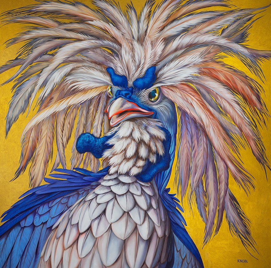 Imperator, Malerei , Knoblart, Malerei, Hühner, Hühnervögel, schräge Vögel, art, Kunstgalerie, modern art, fineart, zeitgenössische Kunst, Andreas Knobl