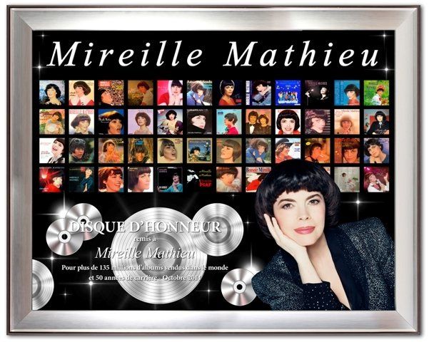 Cuadro de honor otorgado a Mireille MATHIEU