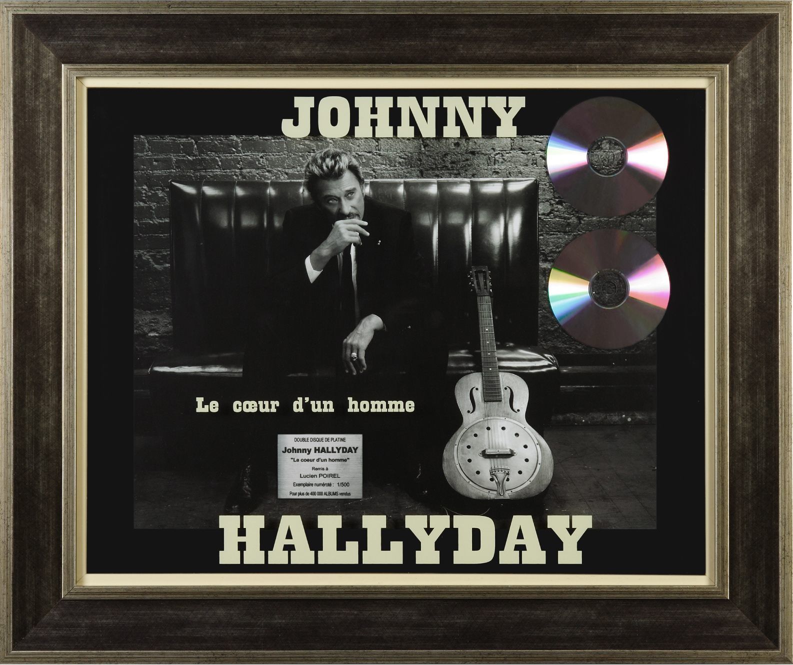 Johnny HALLYDAY - Double disque de platine  Johnny HALLYDAY - Double disque de platine