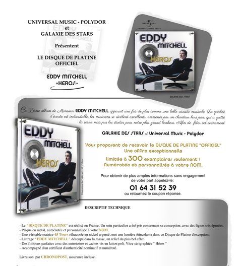 Flyer Disque de platine officiel