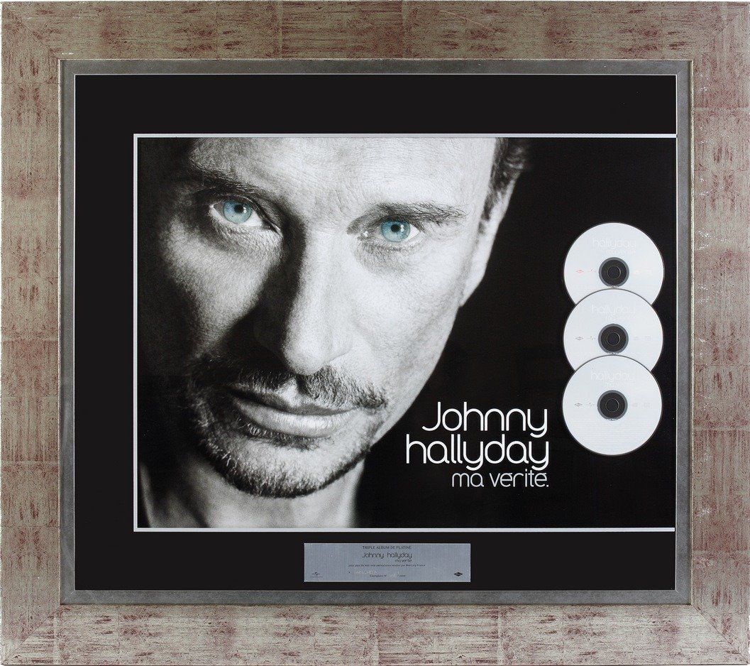 Johnny HALLYDAY - Triple disque de platine Johnny HALLYDAY - Triple disque de platine