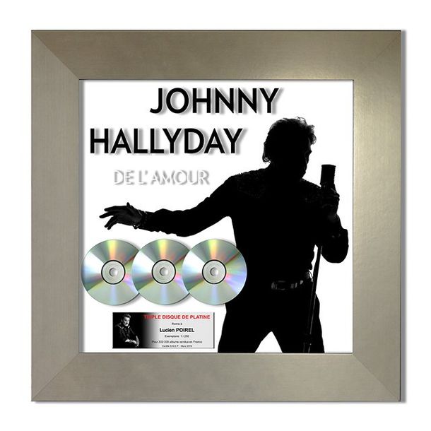 Johnny HALLYDAY, Triple disque de platine  Johnny HALLYDAY, Triple disque de platine