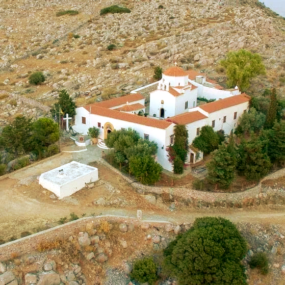 Ag. Nikolaos Monastery on Hydra Island Greece.