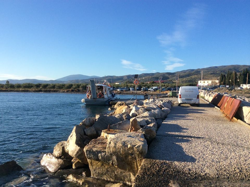 Metochi (mainland Greece), secure parking, then passenger ferry to Hydra Island Greece
