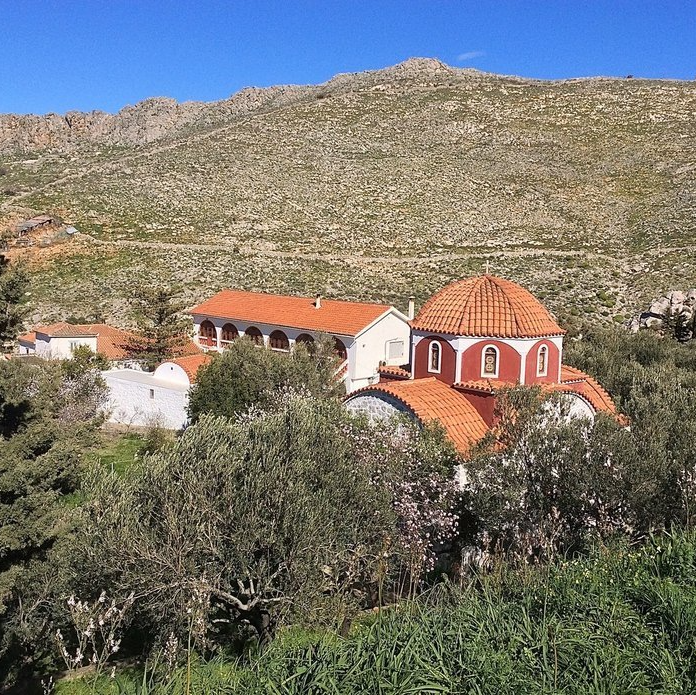 Ag. Fotini Monastery on Hydra Island Greece.
