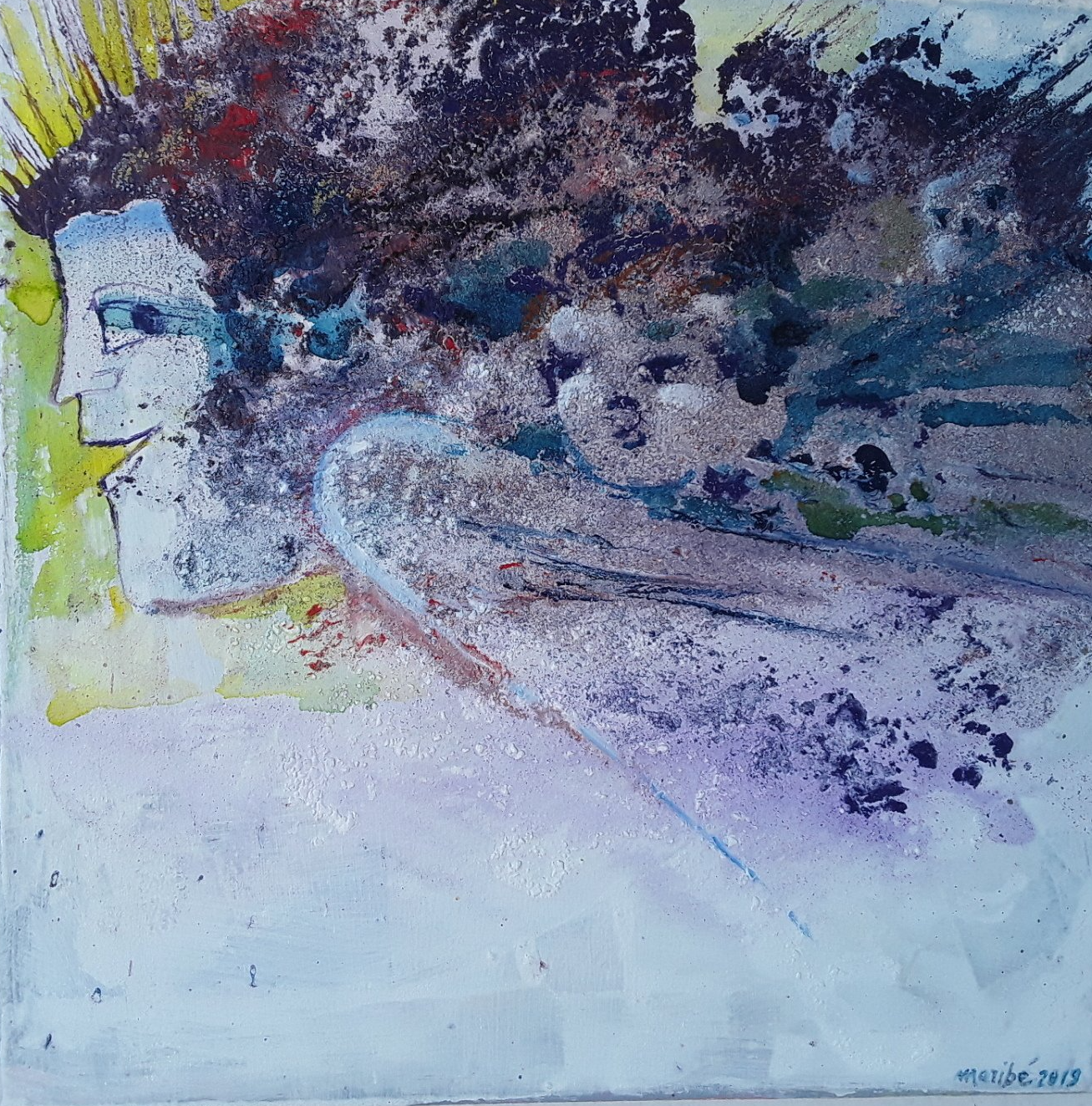 Paintings by Maribe Lambert-Markouizou - resident artists on Hydra Island Greece.