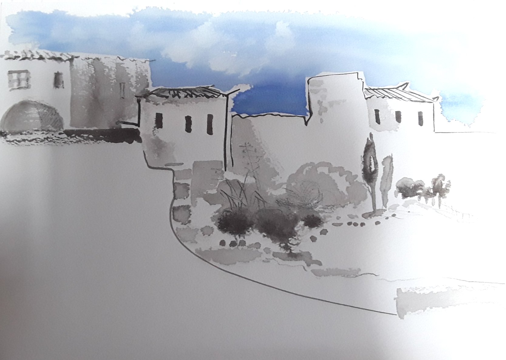 Paintings by Maribe Lambert-Markouizou - resident artists on Hydra Island Greece.