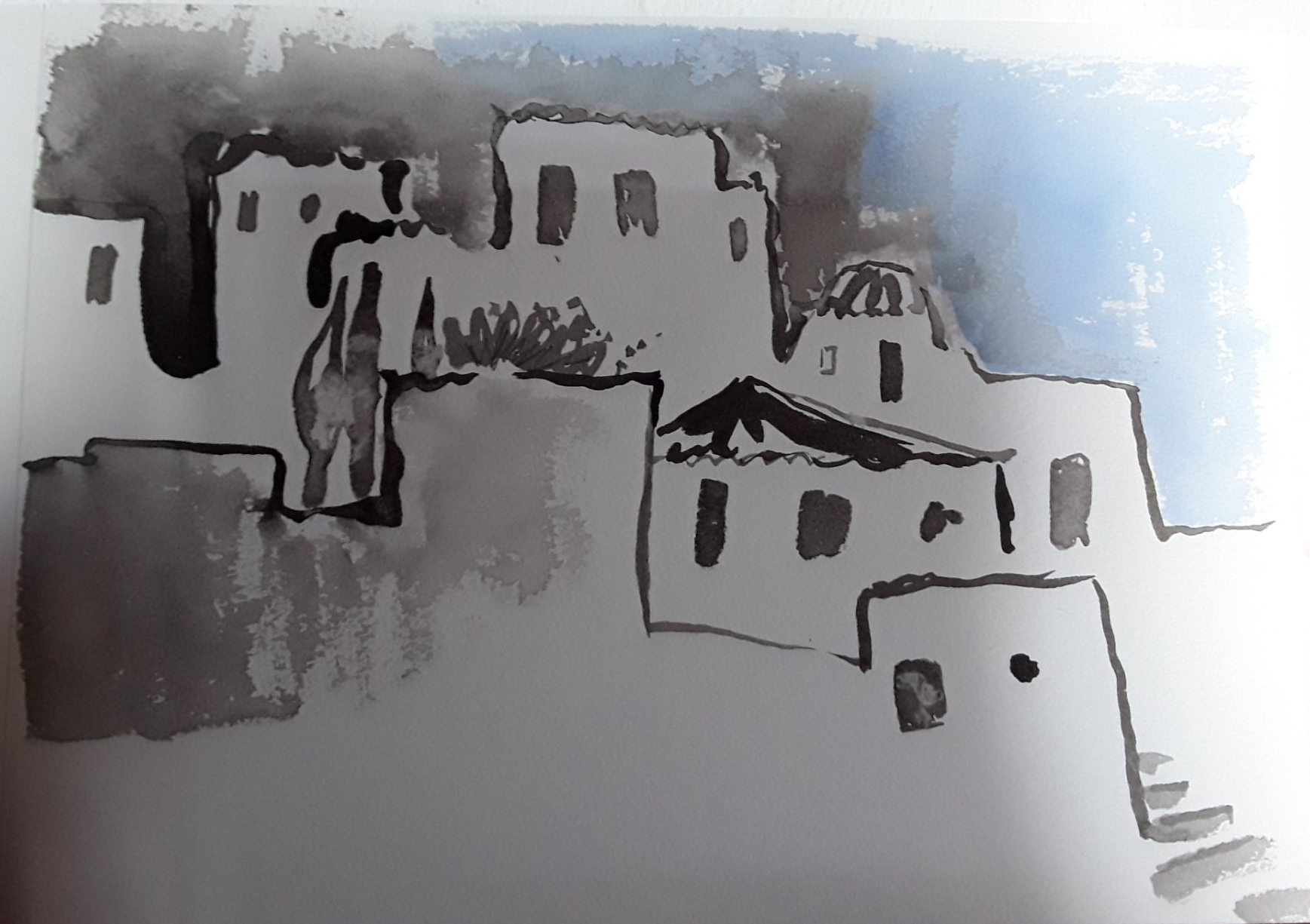Paintings by Maribe Lambert-Markouizou - resident artists on Hydra Island Greece.