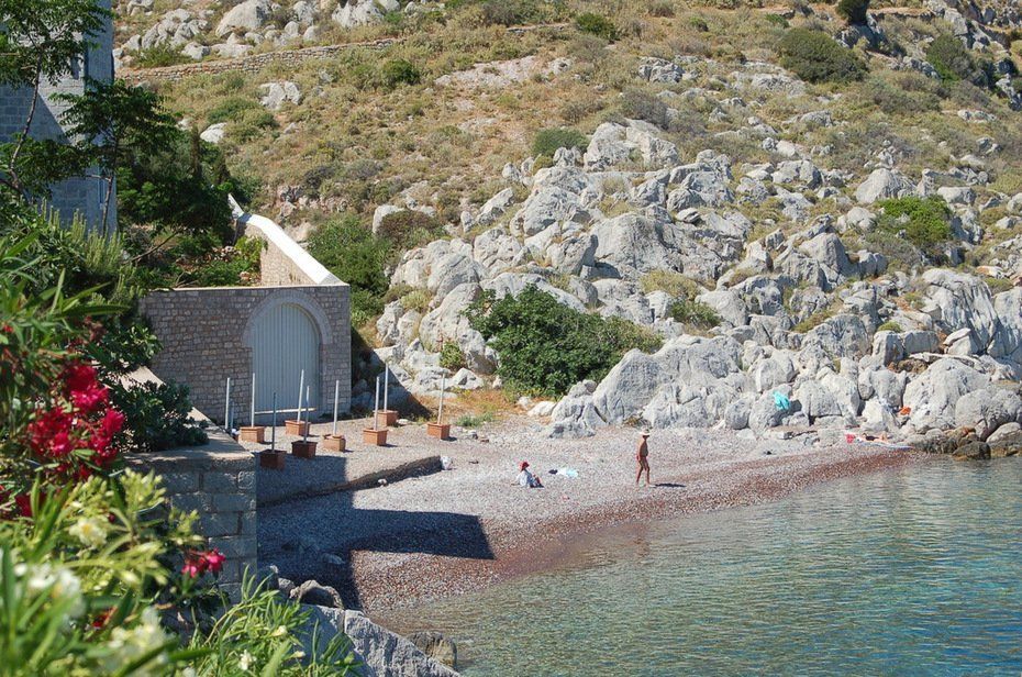 Kamini Beach on Hydra Island Greece by Kelsey Edwards of HydraDirect.com ©