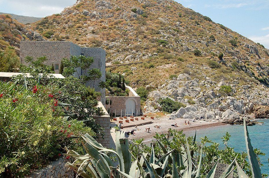 Kamini Beach on Hydra Island Greece Kamini Beach on Hydra Island Greece - Hydra Beaches