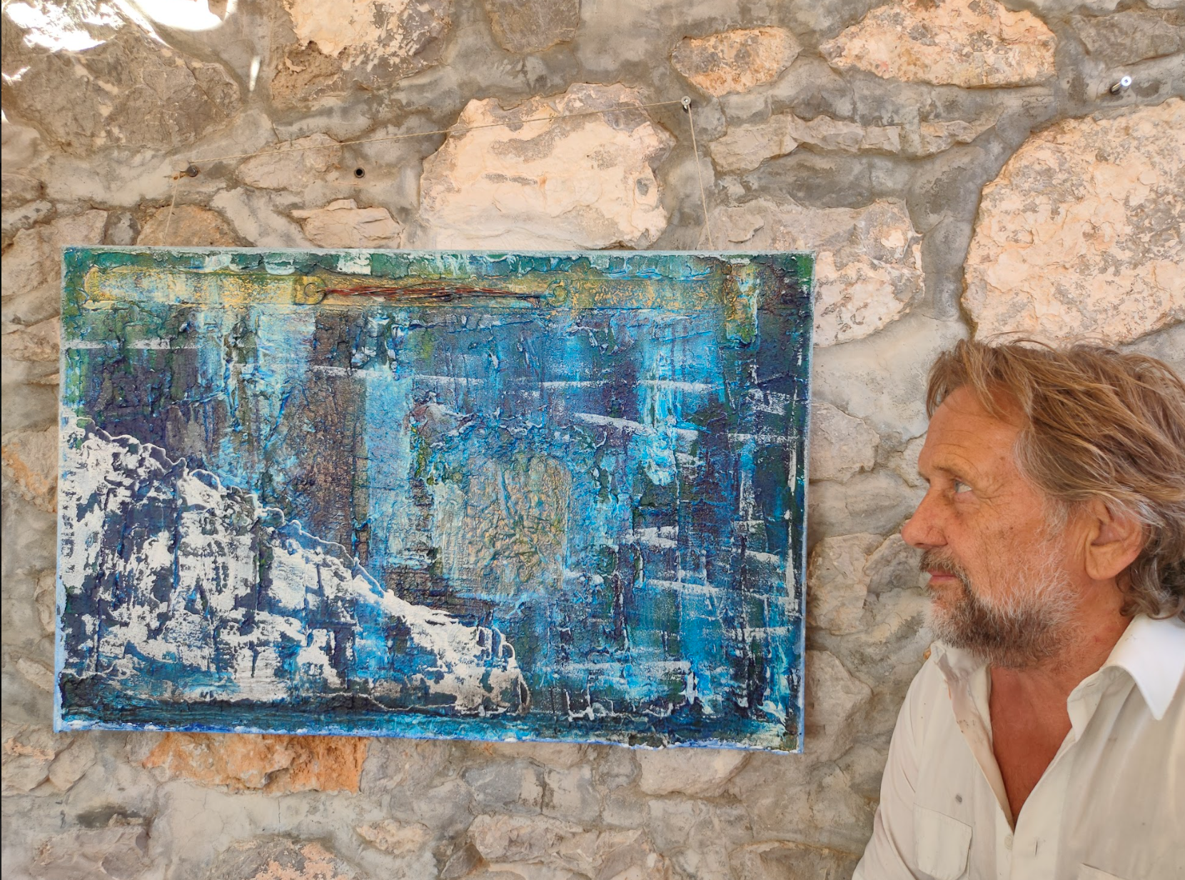 Artwork by Hydra artist Andreas Horstmann on Hydra island Greece. Arts & Culture on Hydradirect.