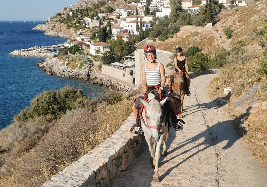 Harriet's Hydra Horses Ag. Plakes Trek on Hydra Island Greece