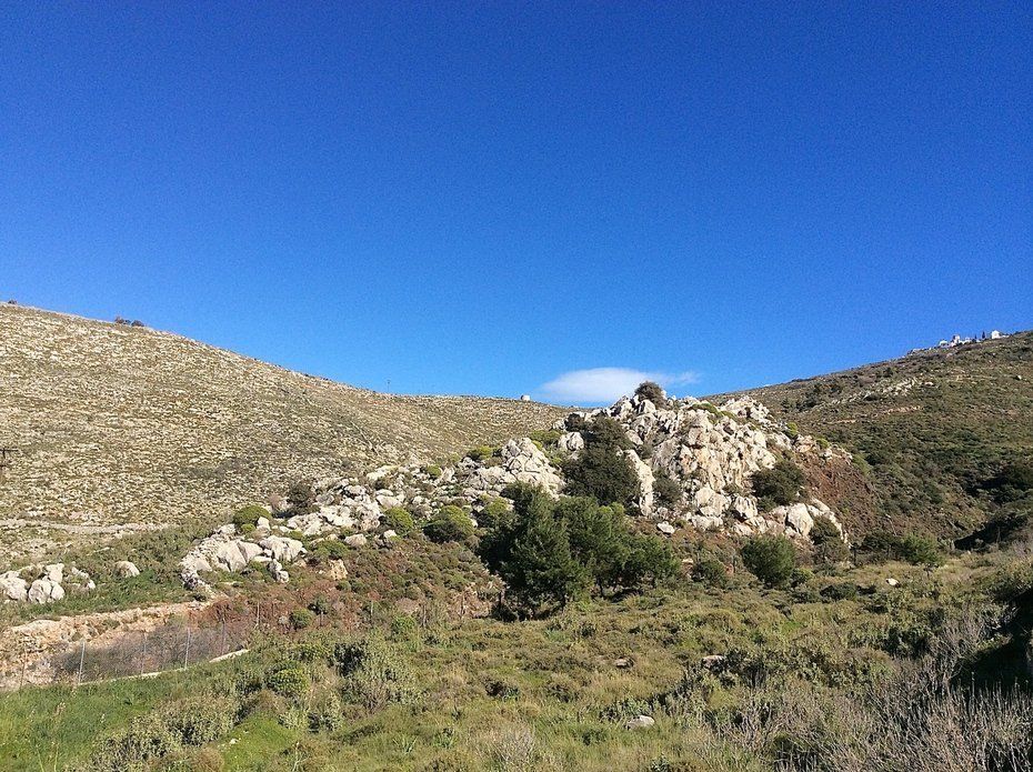 Walking to Aghia Fotini Cemetery and Monastery on Hydra Island Greece.