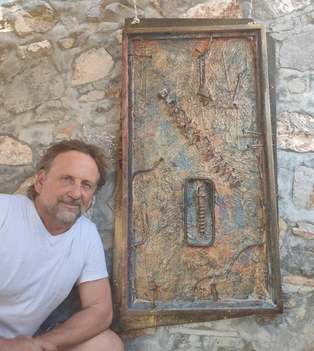 Artwork by Hydra artist Andreas Horstmann on Hydra island Greece. Arts & Culture on Hydradirect.