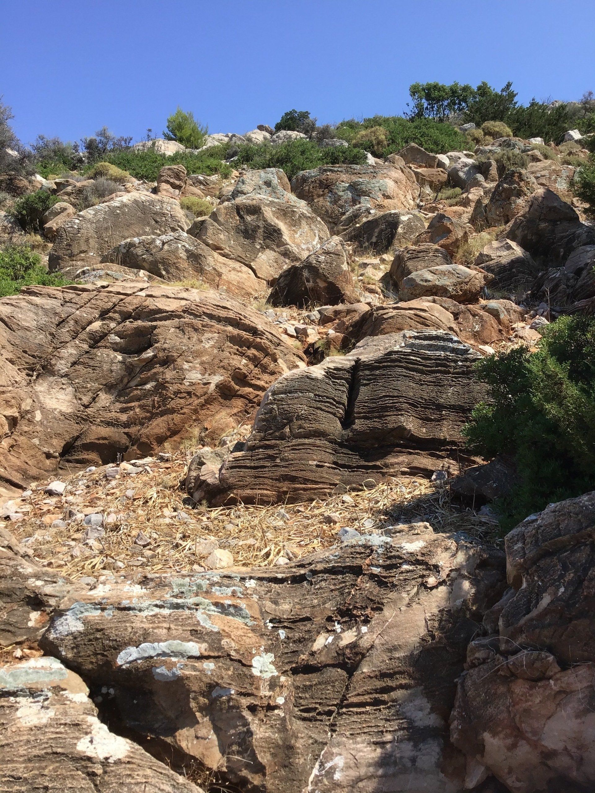 Views of Episkopi in the centre of Hydra Island Greece. A wonderful long walk on an off-season day with phenomenal views as a reward while you eat your picnic.