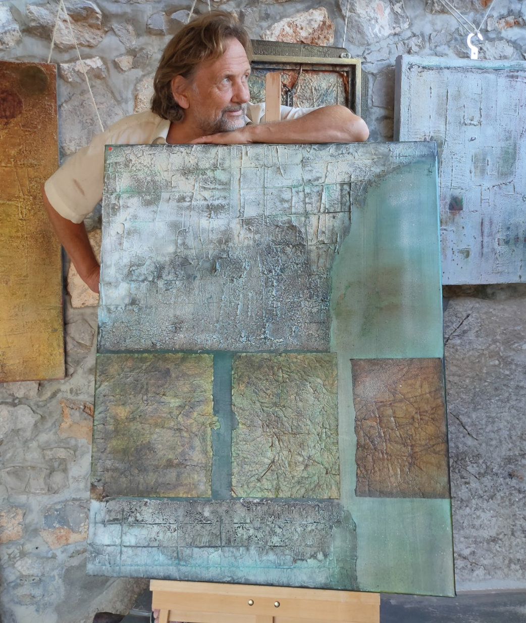 Artwork by Hydra artist Andreas Horstmann on Hydra island Greece. Arts & Culture on Hydradirect.