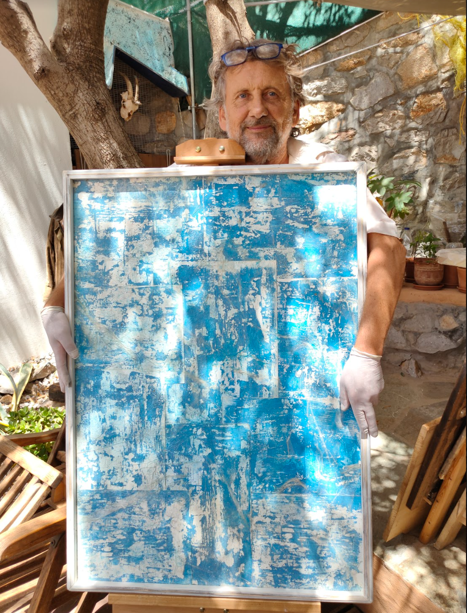Artwork by Hydra artist Andreas Horstmann on Hydra island Greece. Arts & Culture on Hydradirect.