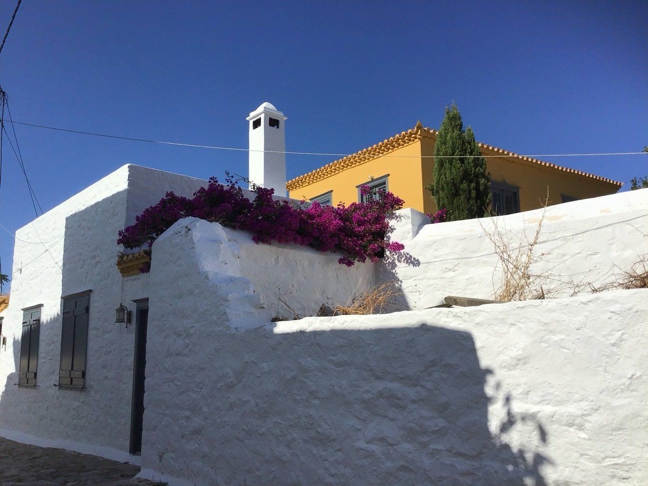 Pefko House, deluxe, VIP, private holiday house rental on Hydra Island Greece in Kiaffa.