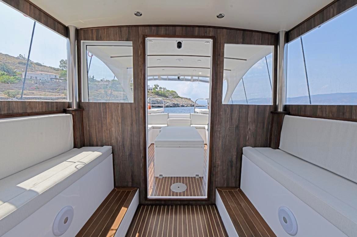 Aiolos sea taxi for transport around Hydra Island Greece.