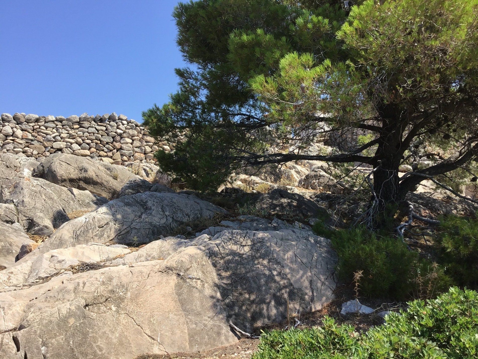 Views of Episkopi in the centre of Hydra Island Greece. A wonderful long walk on an off-season day with phenomenal views as a reward while you eat your picnic.