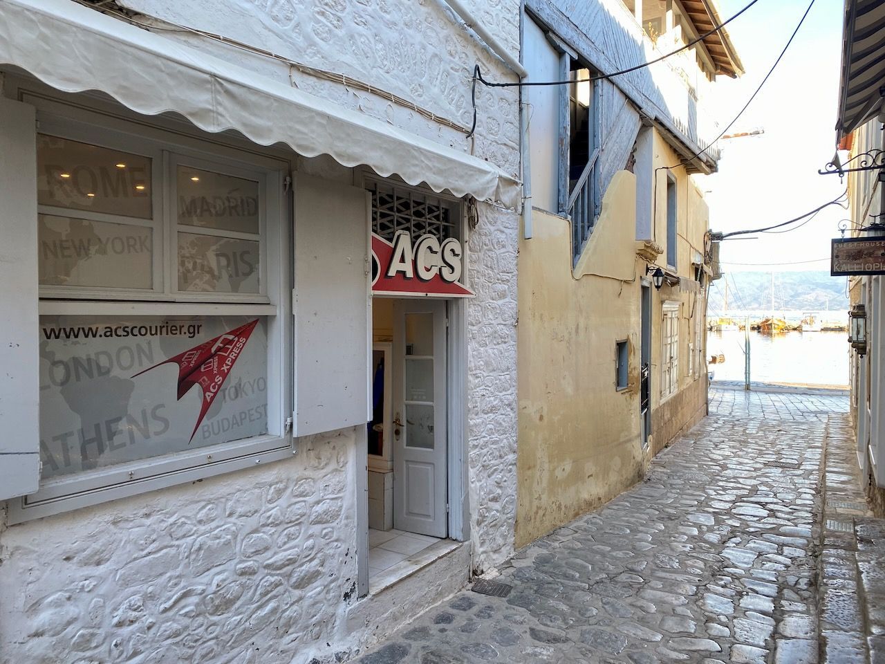 direct contact details for acs courier service on hydra island greece