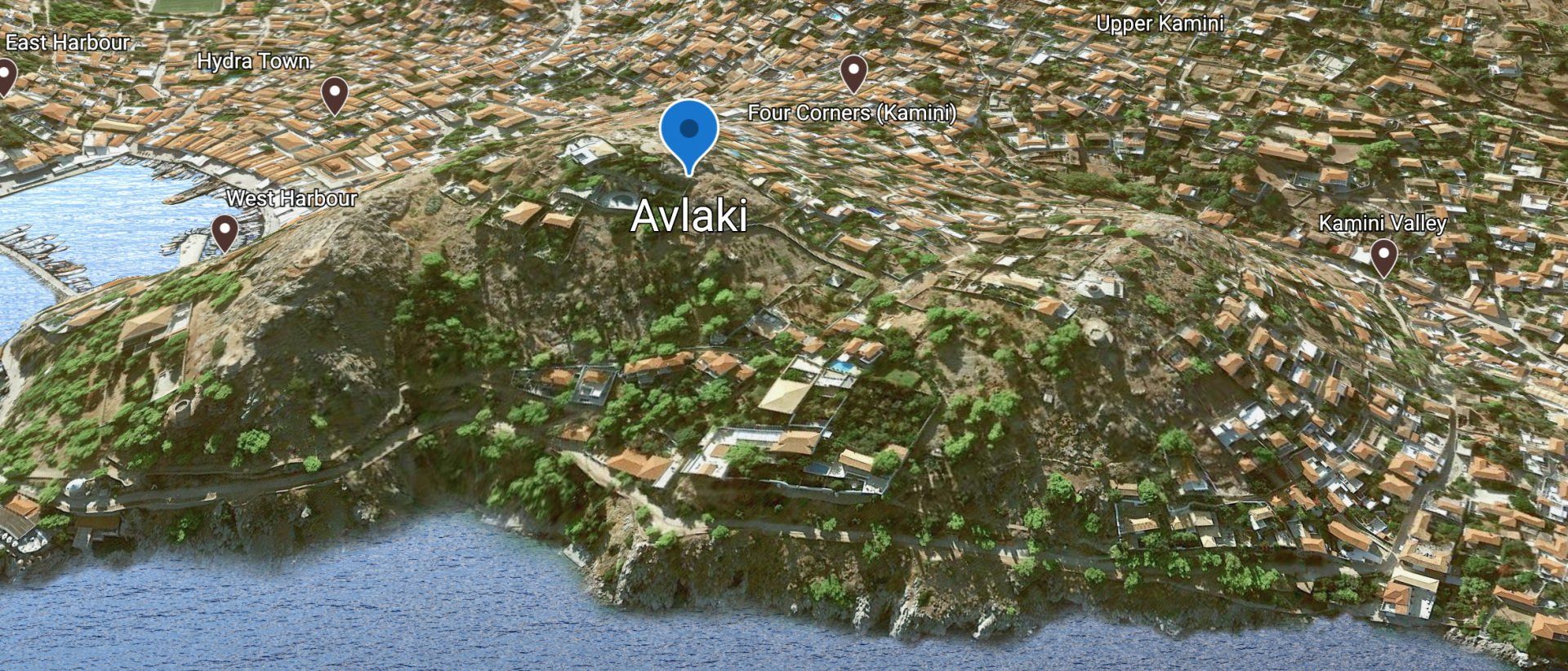 Avlaki area of Hydra Island Greece