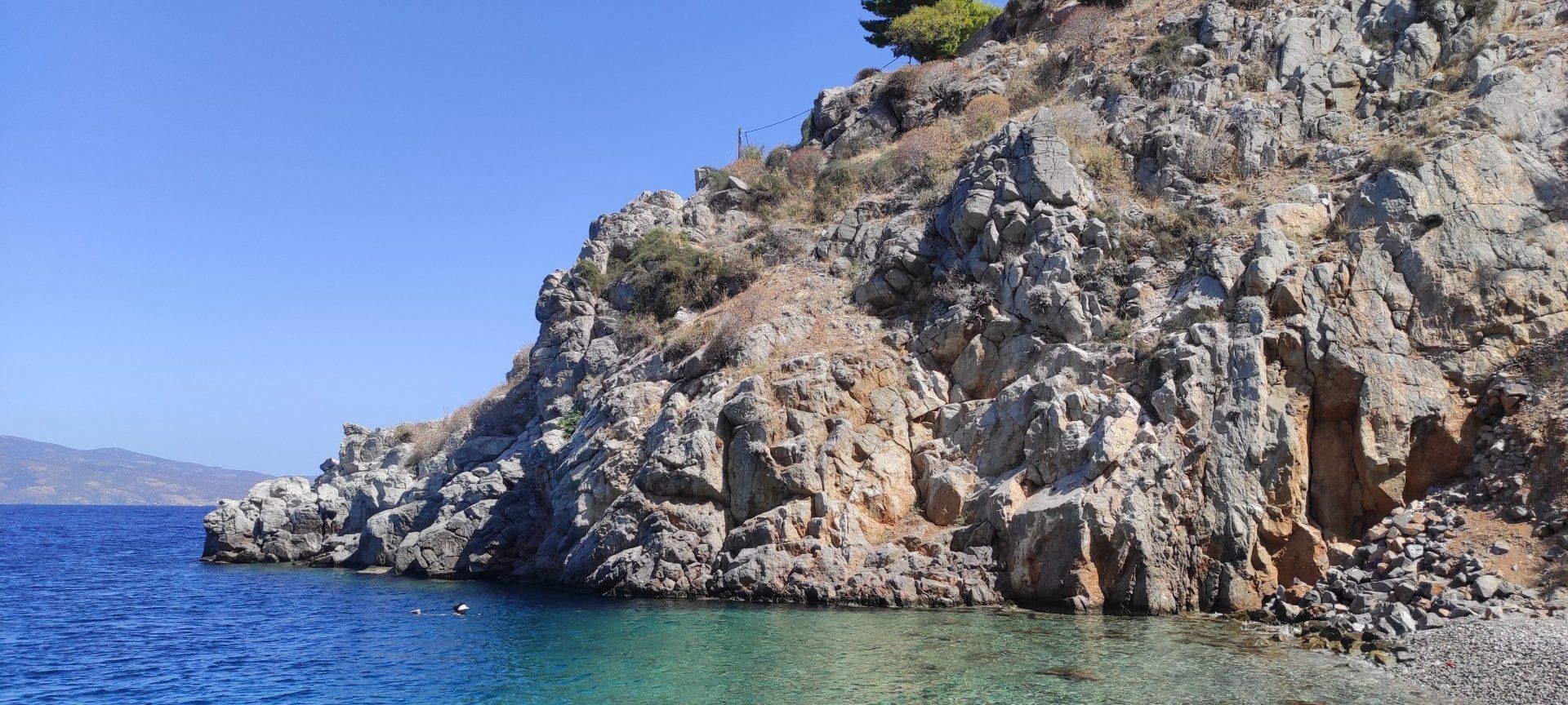 Avlaki beach on Hydra Island Greece by Kelsey Edwards of HydraDirect ©
