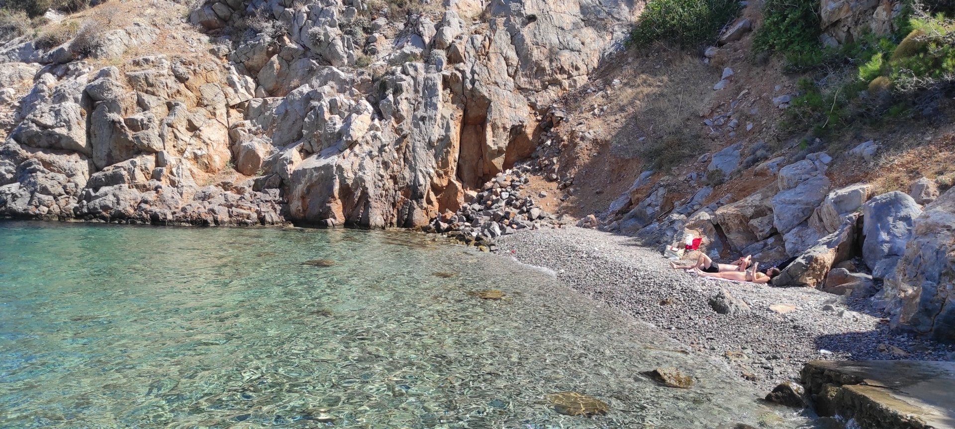 Avlaki beach on Hydra Island Greece by Kelsey Edwards of HydraDirect ©