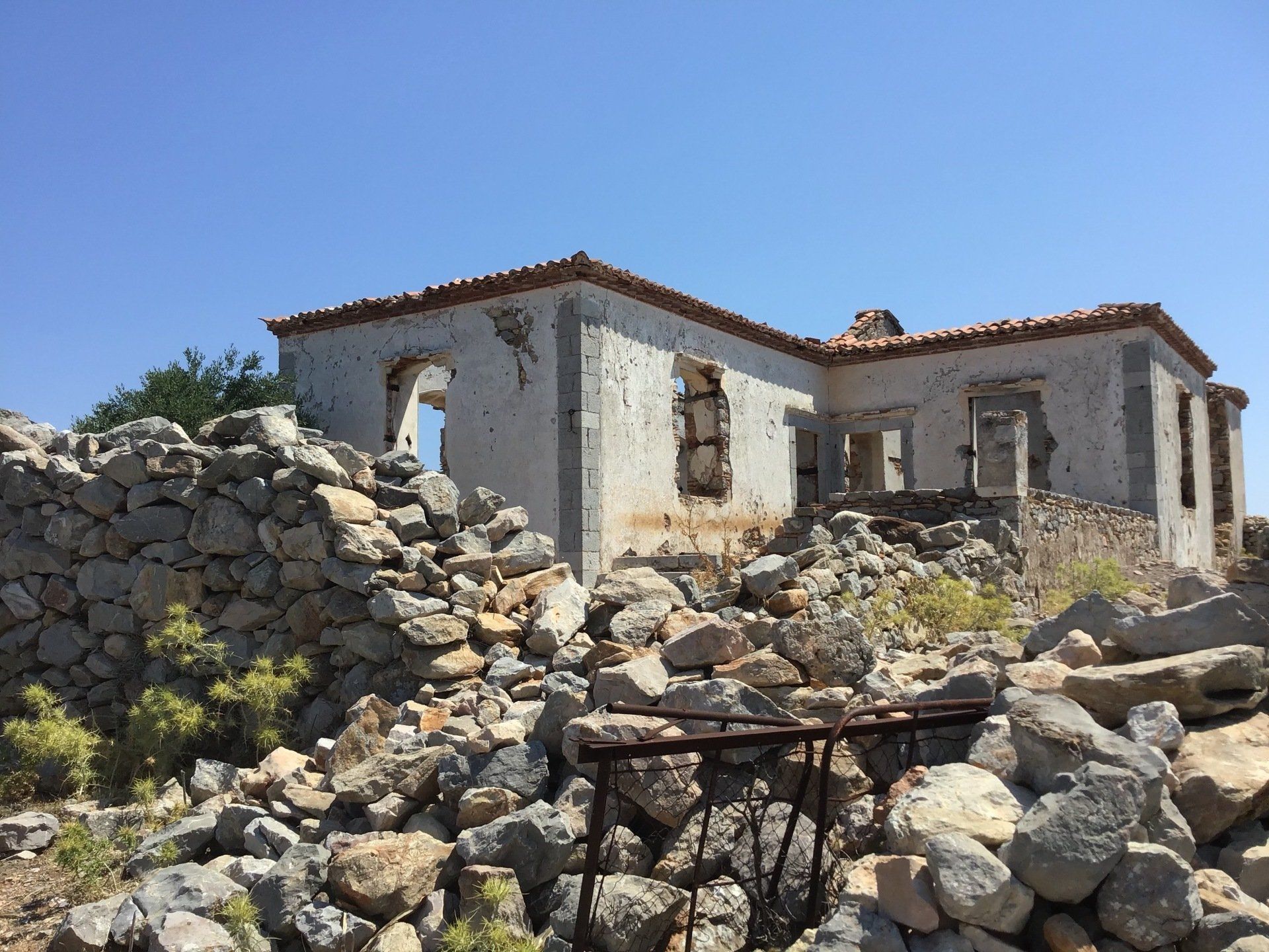 Views of Episkopi in the centre of Hydra Island Greece. A wonderful long walk on an off-season day with phenomenal views as a reward while you eat your picnic.