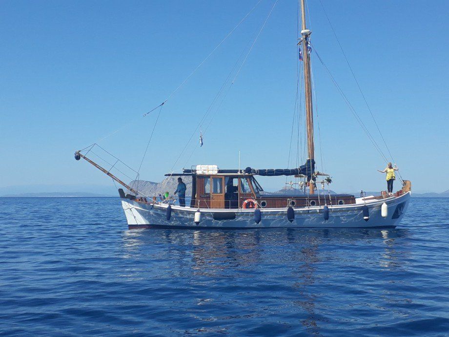 Calypso Private Hire - Traditional sail boat for day trips around Hydra Island Greece.