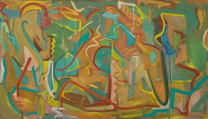 Circus Time, oil on canvas, 80x127 cm Artist Adam Shapiro - artists on Hydra Island Greece, original paintings for sale.