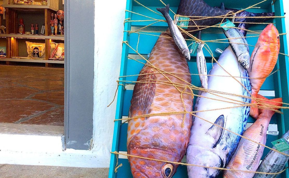 Donkeycat Gallery Shop on Hydra Island Greece, on the HYDRADIRECT shops & services pages