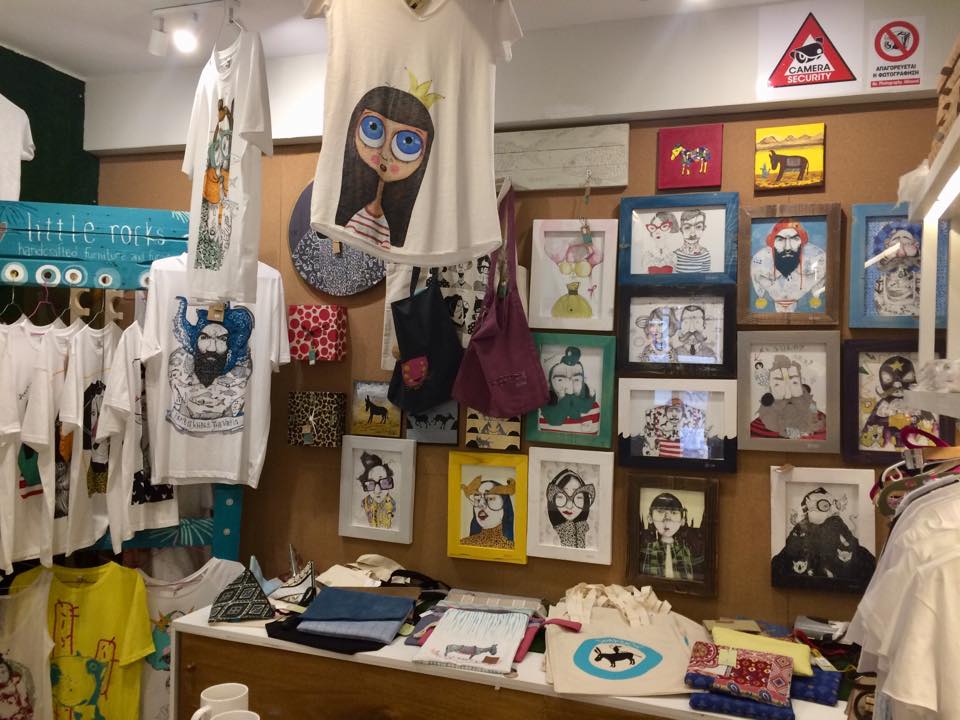 Donkeycat Gallery Shop on Hydra Island Greece, on the HYDRADIRECT shops & services pages