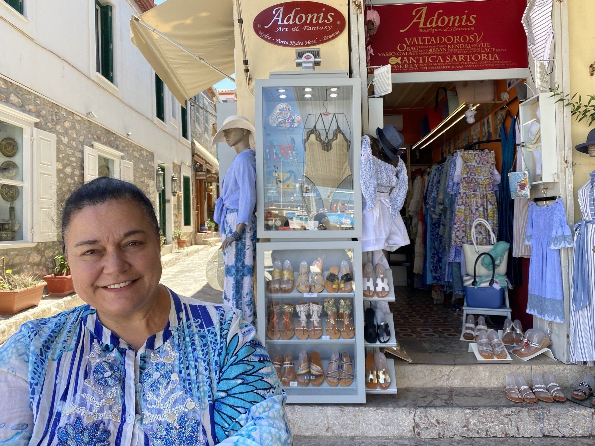 Adonis Fashion on Hydra Island Greece, on the HYDRADIRECT shops & services pages