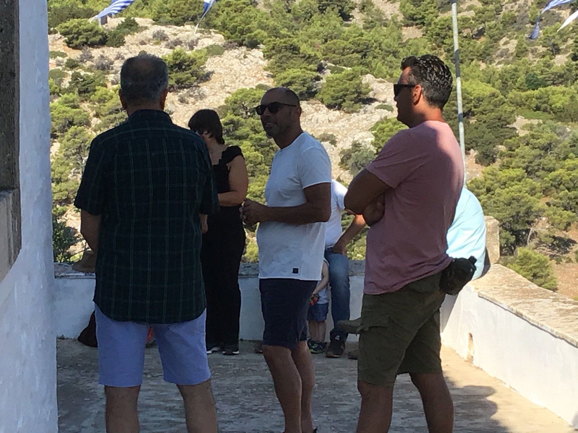 Ag Anargyros name day service and open house at Episkopi as guest of Sotirios Iliadis, July 4th 2020 on Hydra Island Greece.