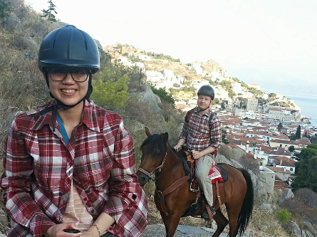 Horse treks on Hydra Island Greece with Harriet Jarman of Harrie's Hydra Horses
