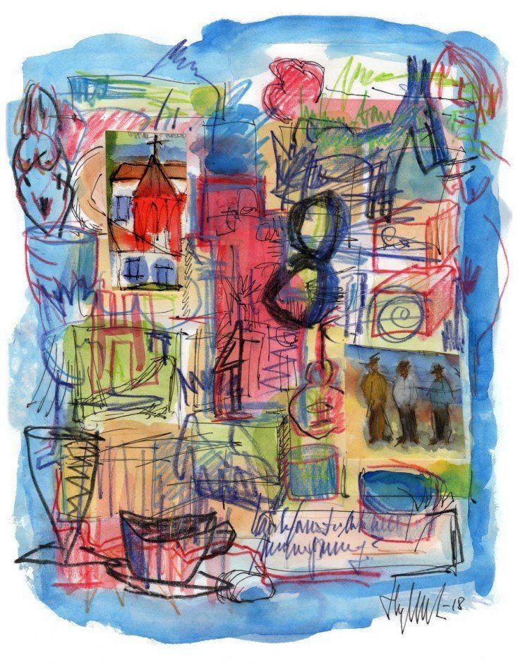 Henry Denander, Artists on Hydra Island Greece