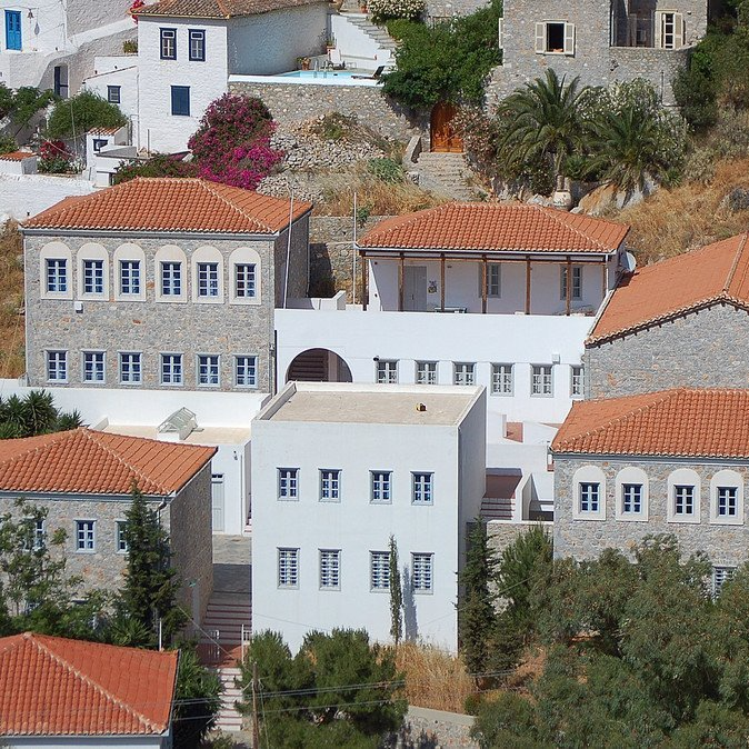 High School  on Hydra Island Greece