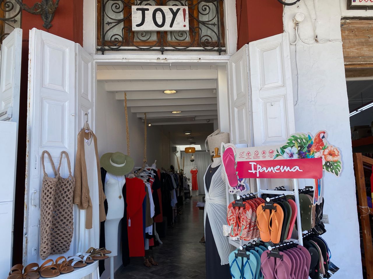 contact details for joy fashion shop on hydra island greece listed on the hydradirect.com website