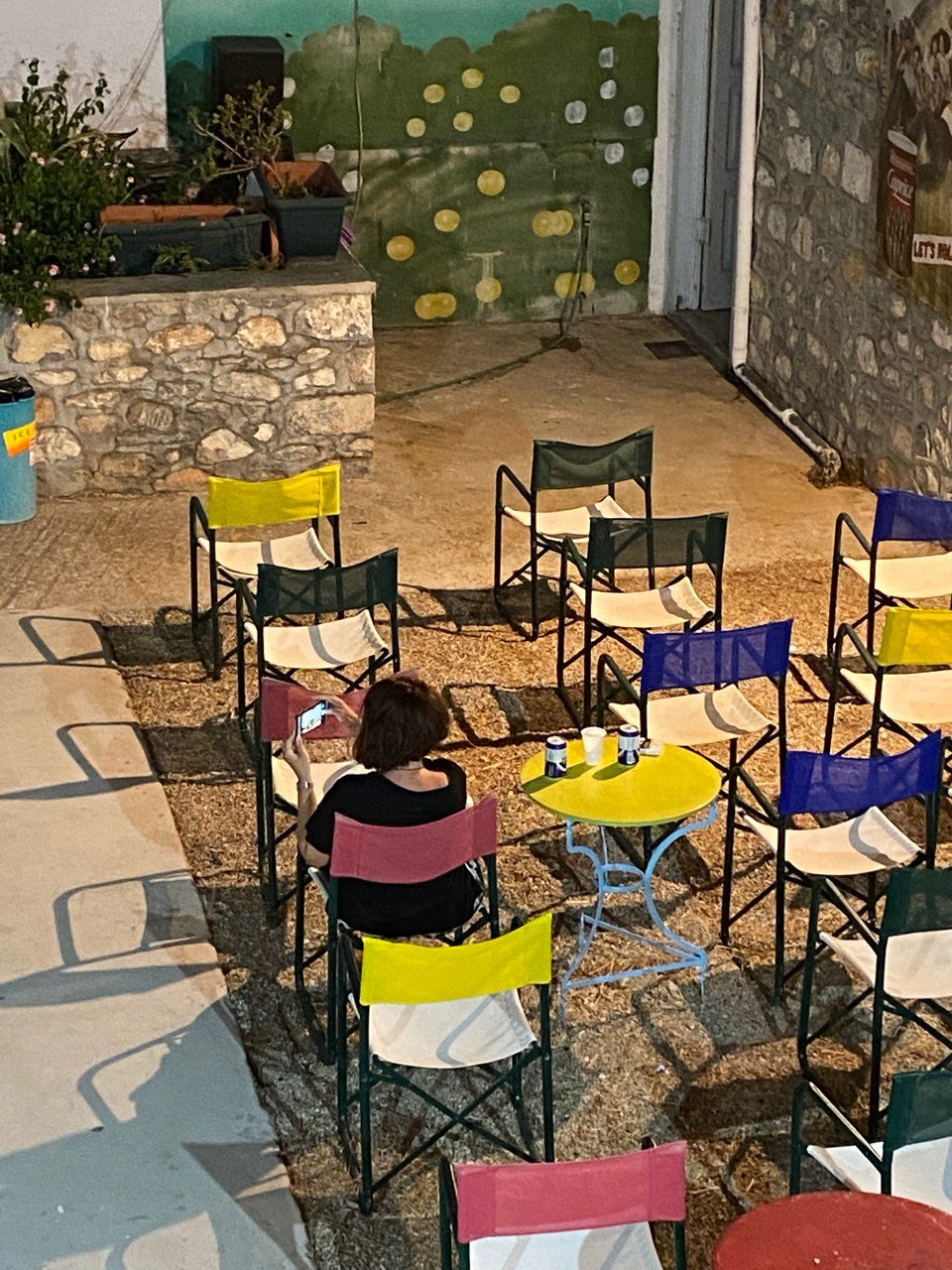 Open Air Cinema on Hydra Island Greece