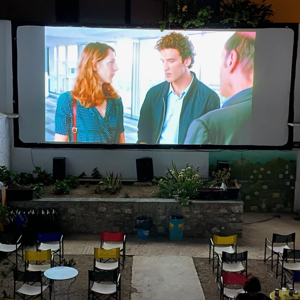Open Air Summer Cinema on Hydra Island Greece