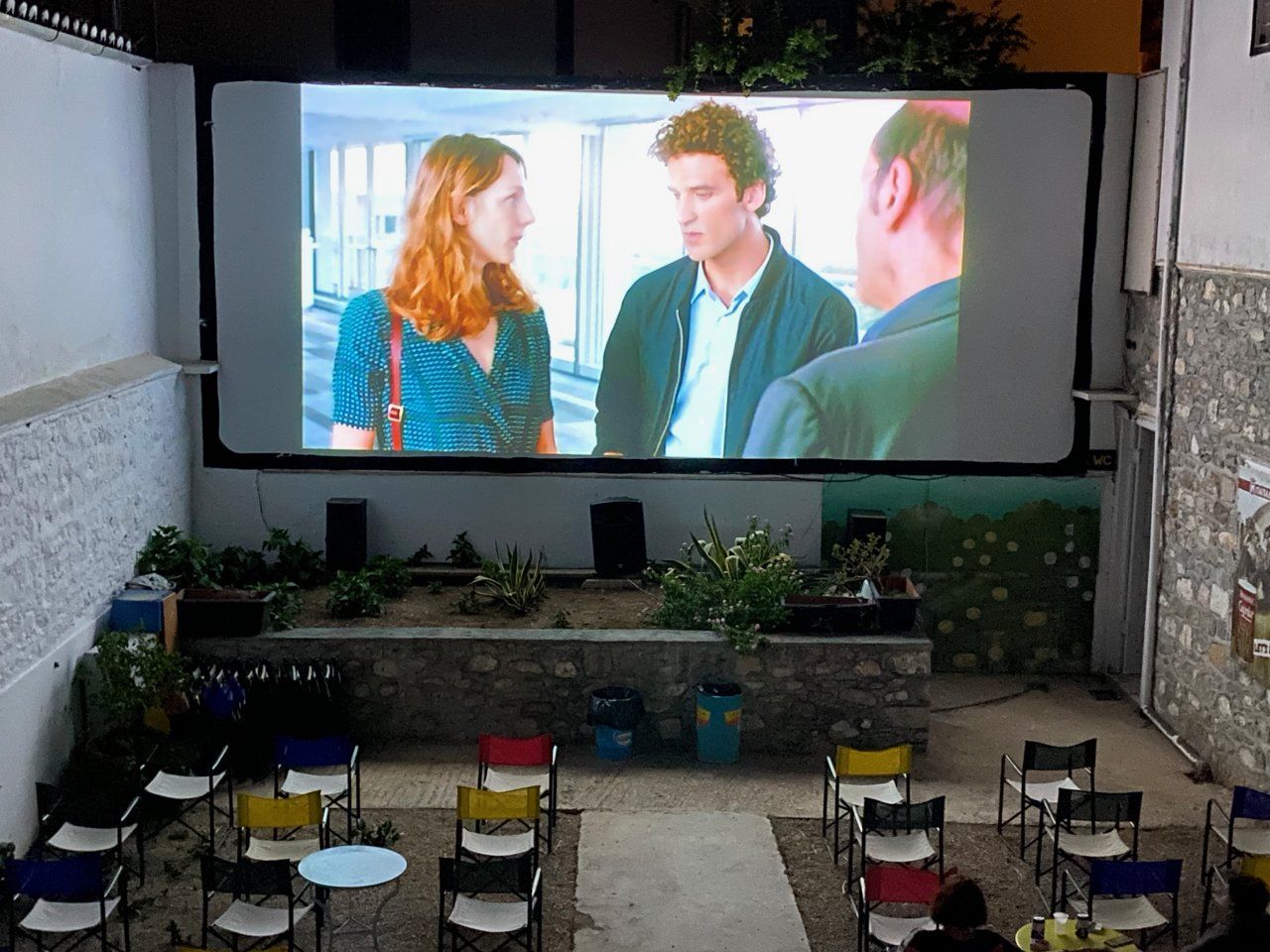 Open Air Cinema on Hydra Island Greece