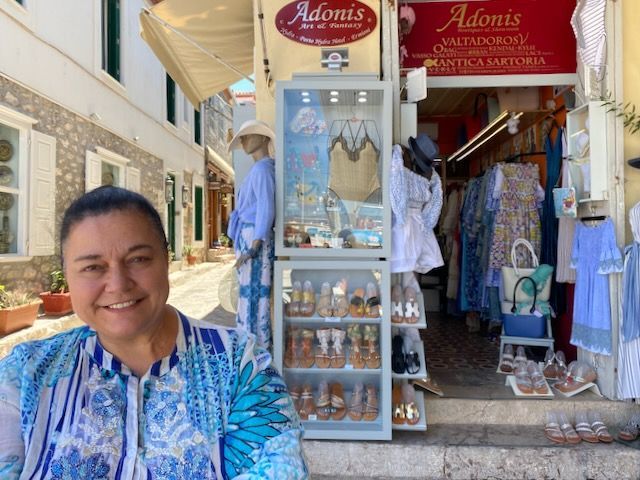 adonis fashion shop on hydra island greece, contact details on hydradirect.com