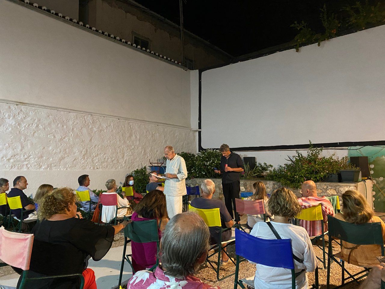 Open Air Cinema on Hydra Island Greece