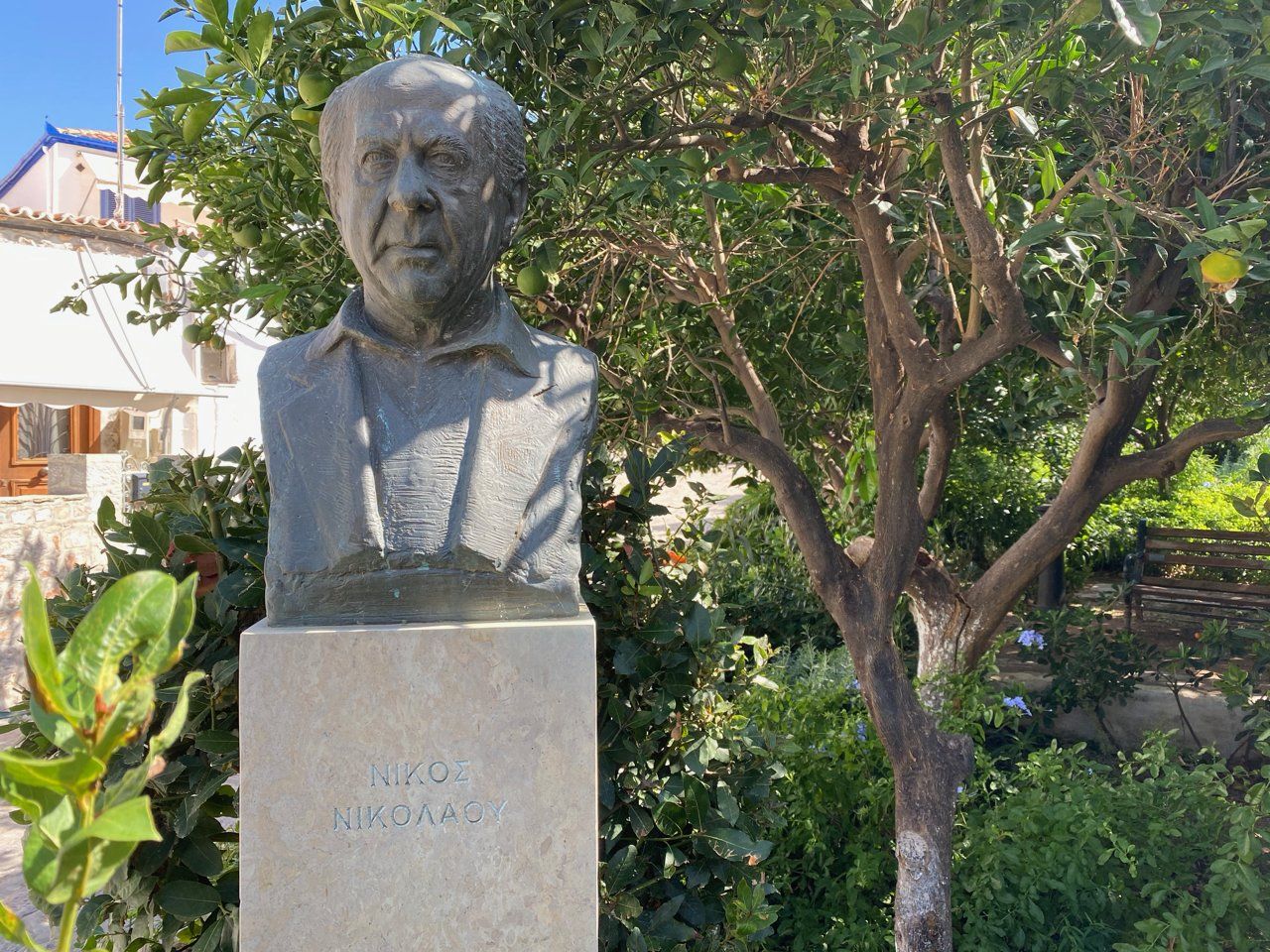 The artists' garden on Hydra Island Greece.