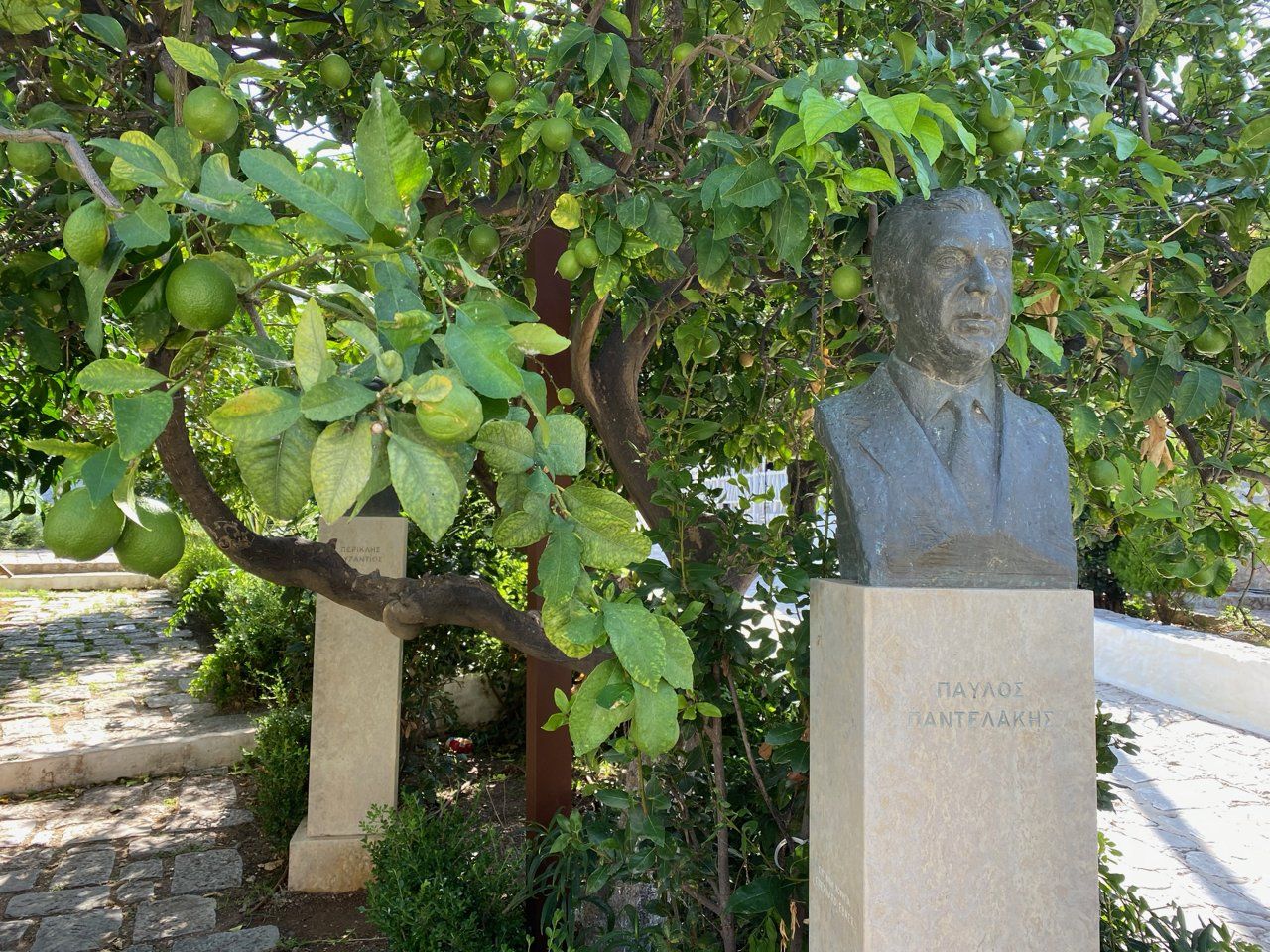 The artists' garden on Hydra Island Greece.