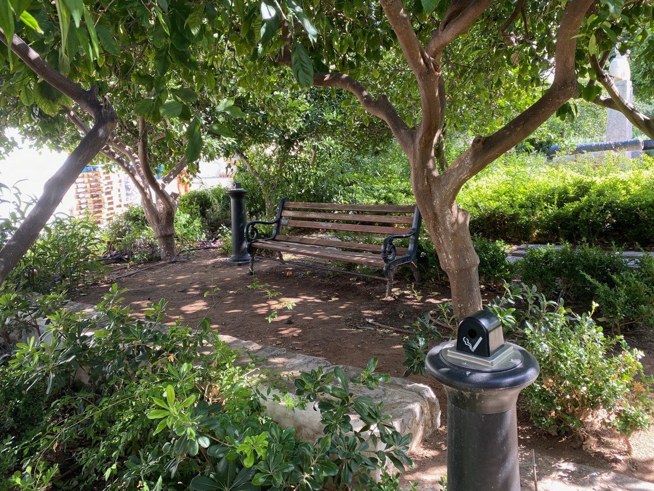 The artists' garden on Hydra Island Greece.