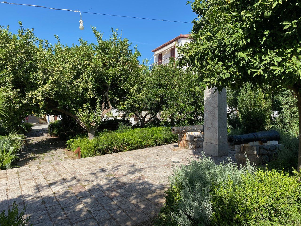 The artists' garden on Hydra Island Greece.