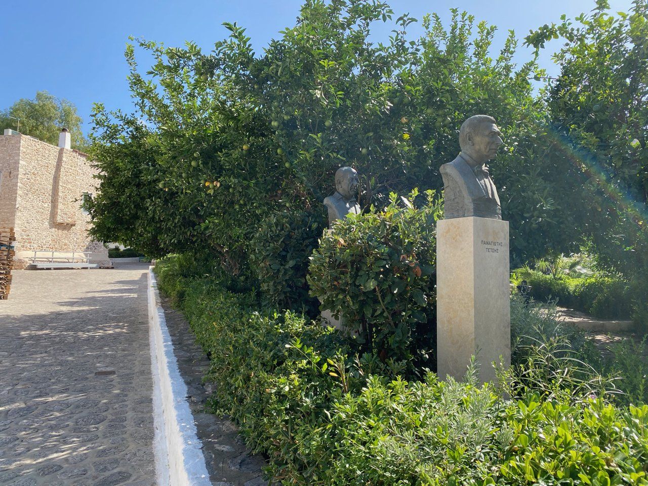 The artists' garden on Hydra Island Greece.