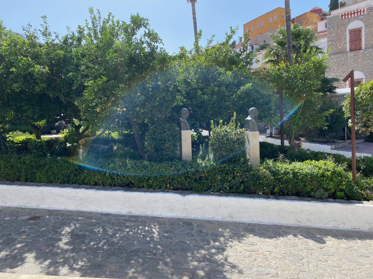 The artists' garden on Hydra Island Greece.